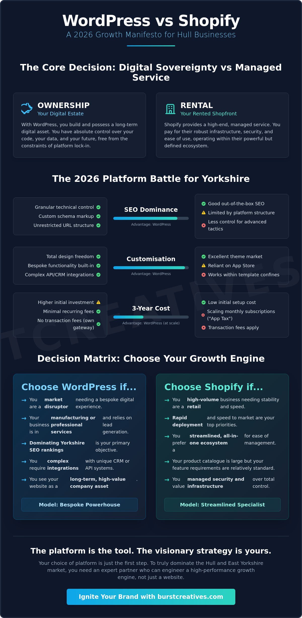WordPress vs Shopify for Hull Businesses: The 2026 Growth Manifesto